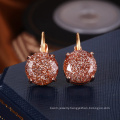 Eco-Friendly gold earrings designs for girls daily wear crystal supplier